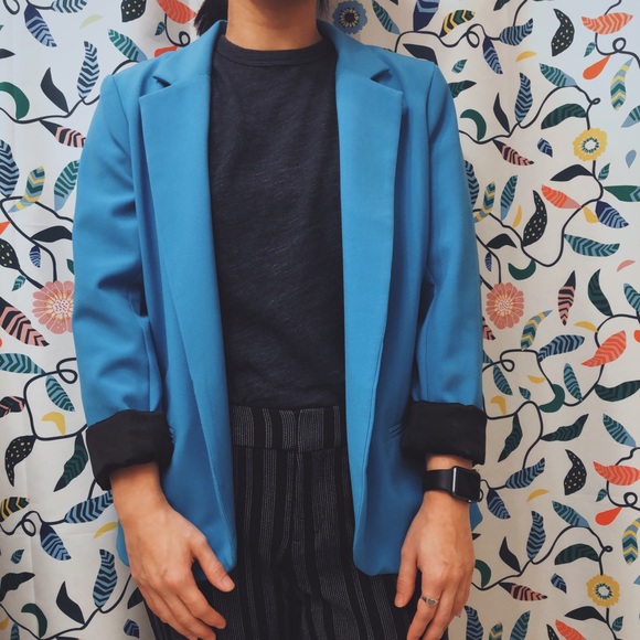 SILENCE + NOISE blue blazer - Picture 3 of 15